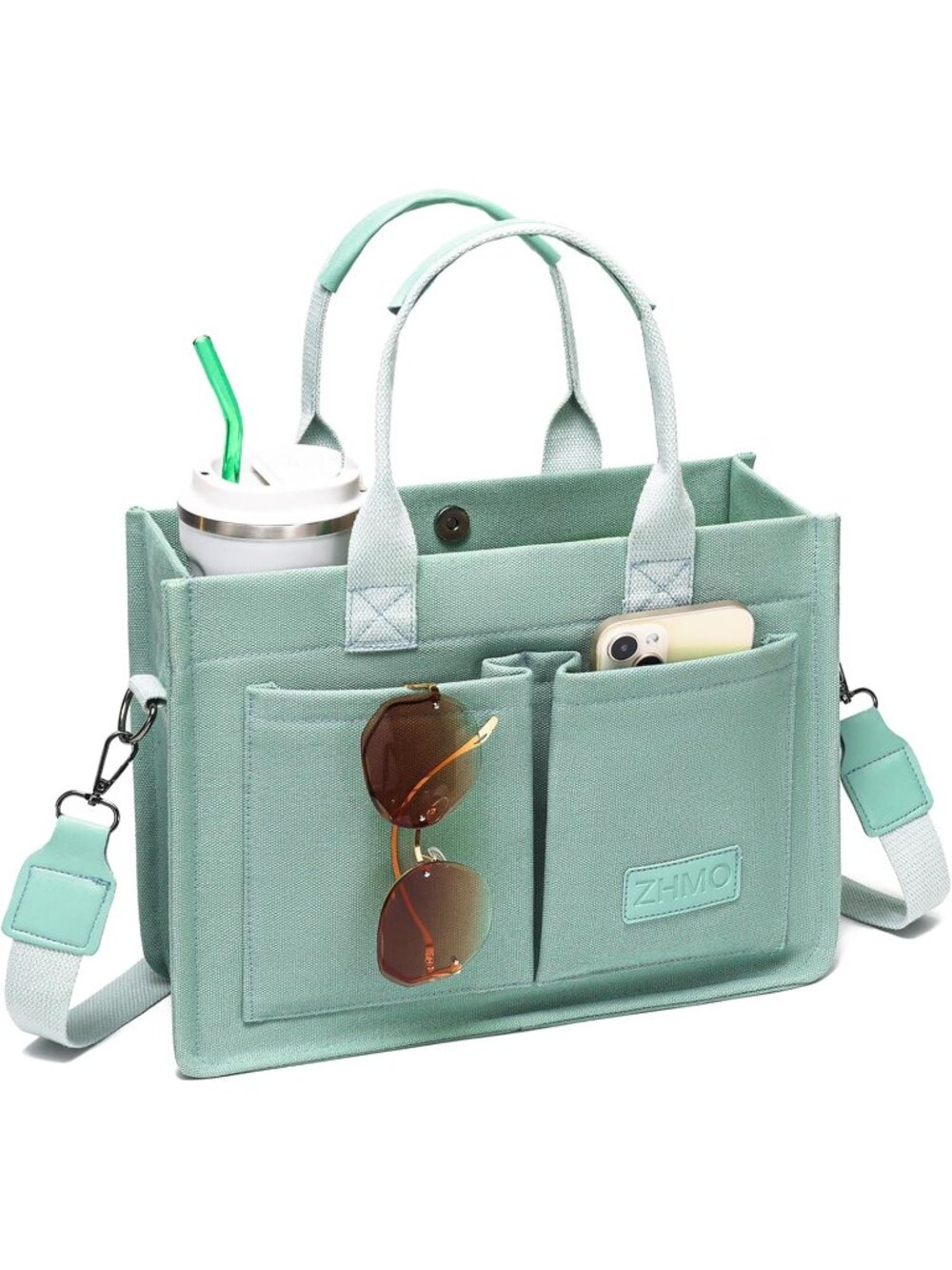 Women's Green Travel Nurse Teacher Purse Laptop Tote Crossbody Handbags